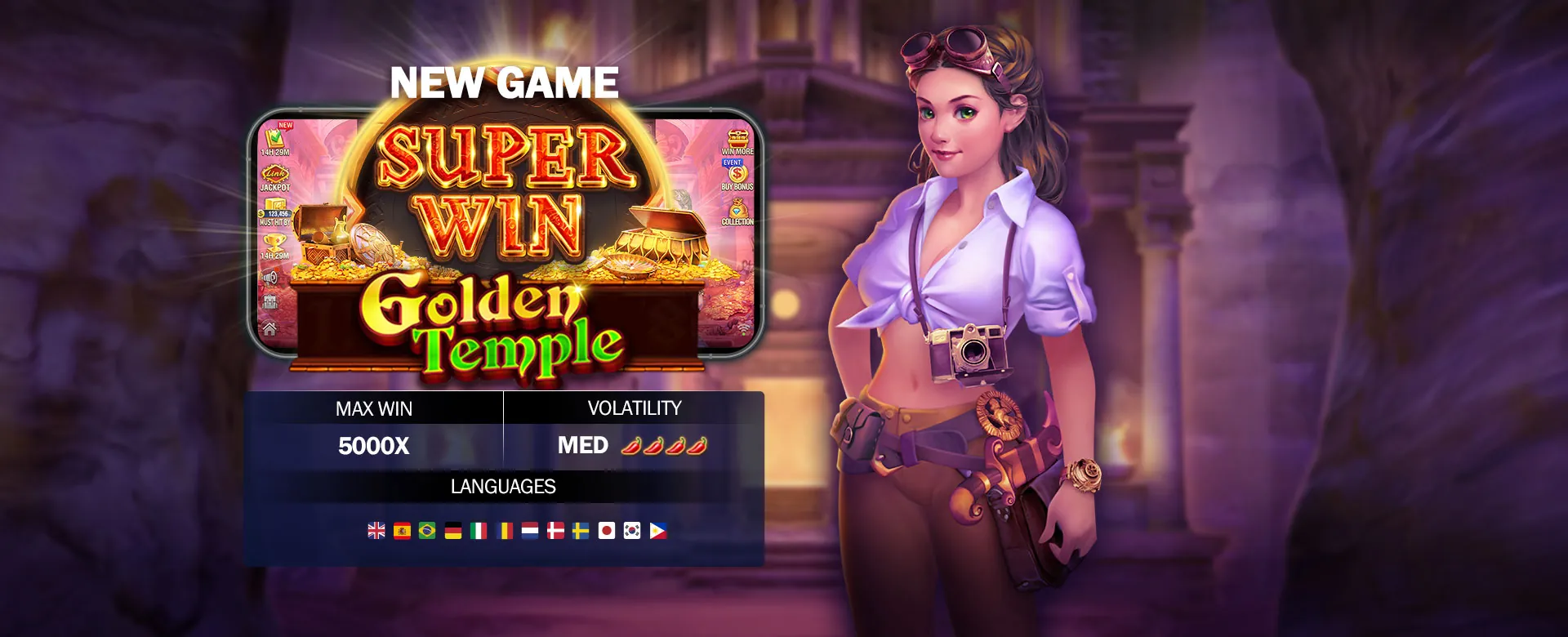 Player excitedly playing 777plus slot machine on mobile